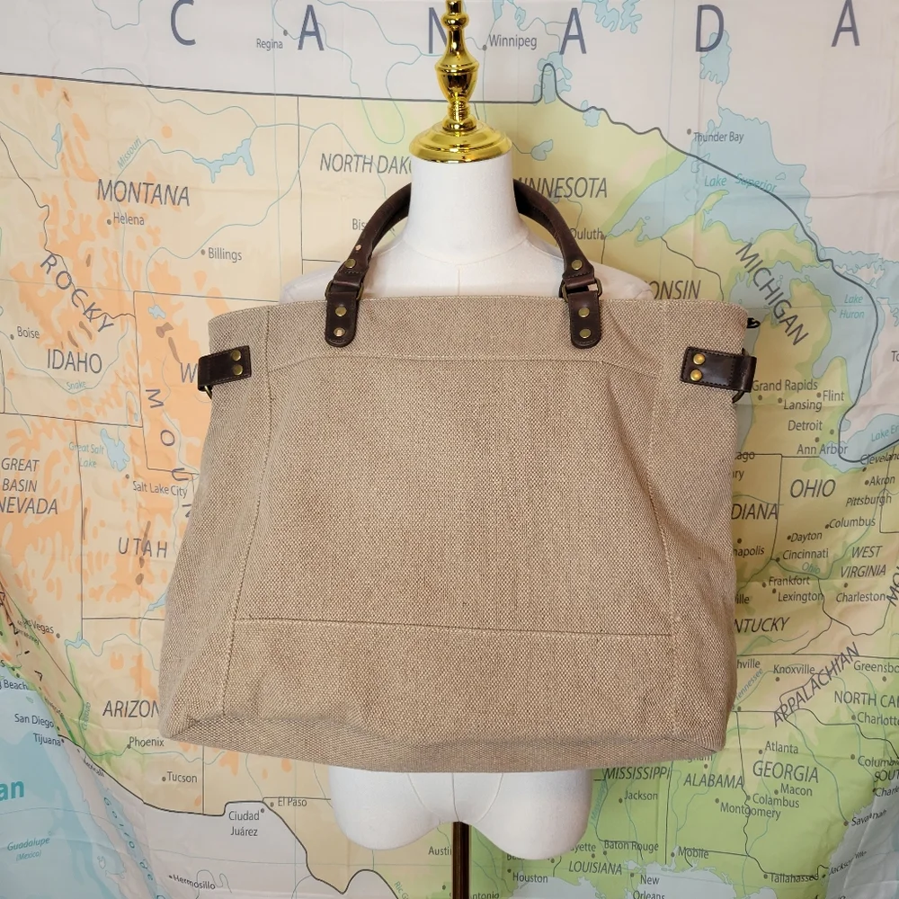 BDG Canvas And Leather Bag Large Bag Will Fit A Computer